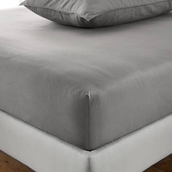 Soft Washed Recycled Cotton Fitted Sheet image 1 of 3