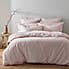 Soft Washed Cotton Duvet Cover and Pillowcase Set Rose Water undefined