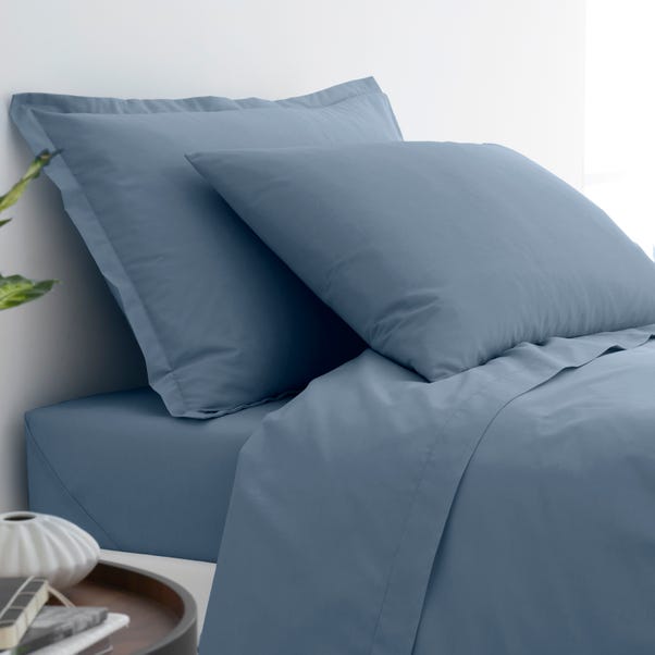 Pure Cotton Oxford Pillowcase Denim Blue