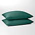 Pure Cotton Standard Pillowcase Pair Emerald