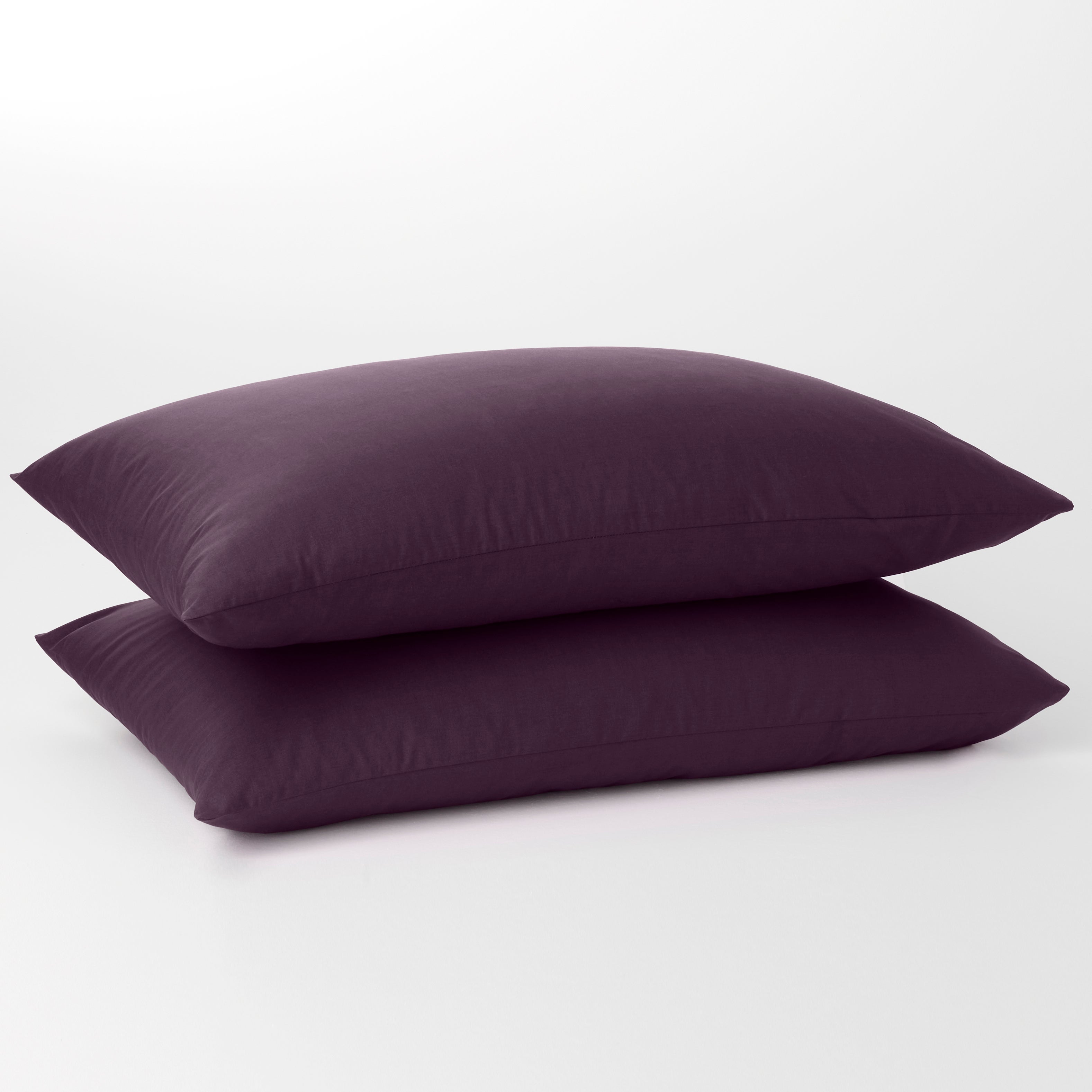 Pure Cotton Standard Pillowcase Pair Purple