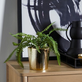 Ceramic Plant Pot Luxe Gold Small