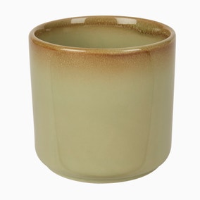Reactive Glaze Green Ceramic Plant Pot