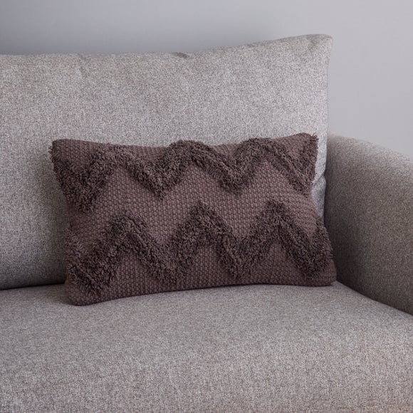 Zig Zag Tufted Cotton Cushion