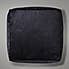 Recycled Velour Square Pouffe Black