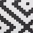 Geo Crewel Floor Cushion Black and white