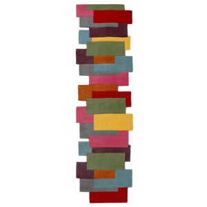 Collage Modern Cut-out Wool Runner