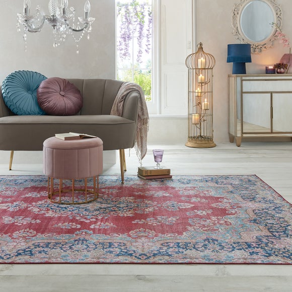 Colby Washable Rug Colby Red