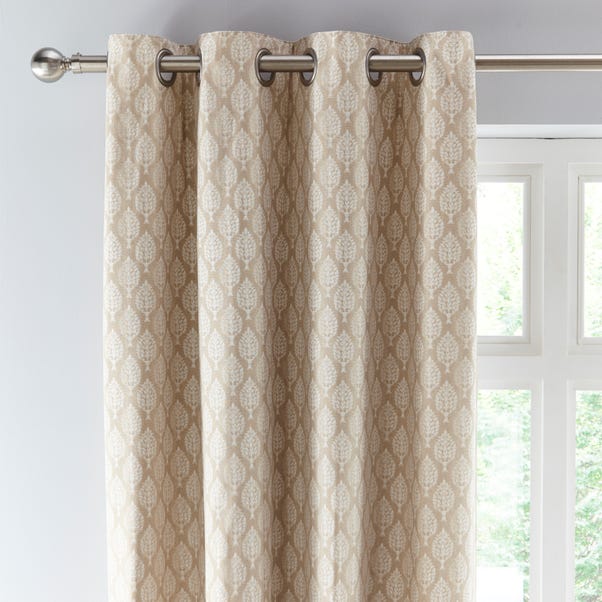 Connor Tree Warm Sand Eyelet Curtains image 1 of 8