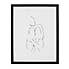 Sitting Nude Framed Print  Black and white
