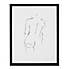 Standing Nude Framed Print Black and white