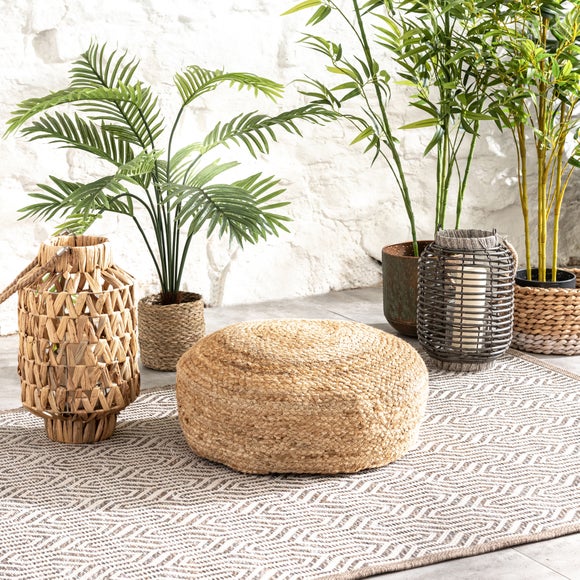 Round Jute Floor Cushion Dunelm