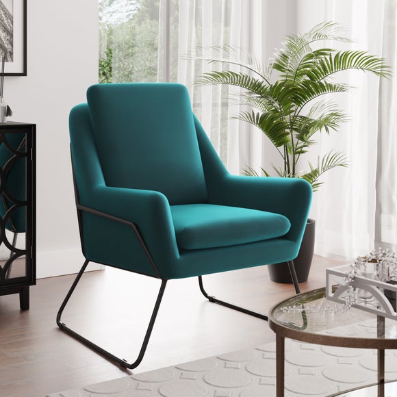 dunelm bottle green chair