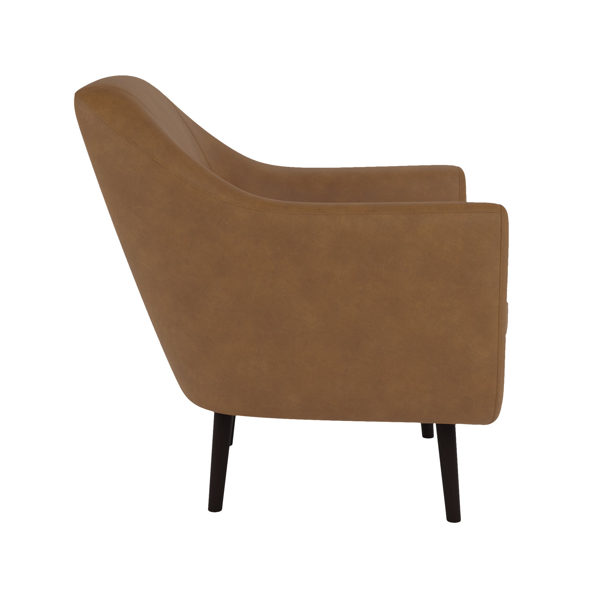 Eddie Distressed Faux Leather Tub Chair Dunelm