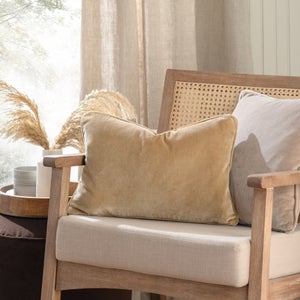 Clara Cotton Velvet Rectangle Cushion