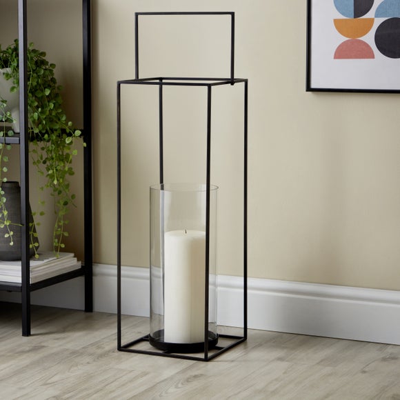 Large black deals floor lanterns