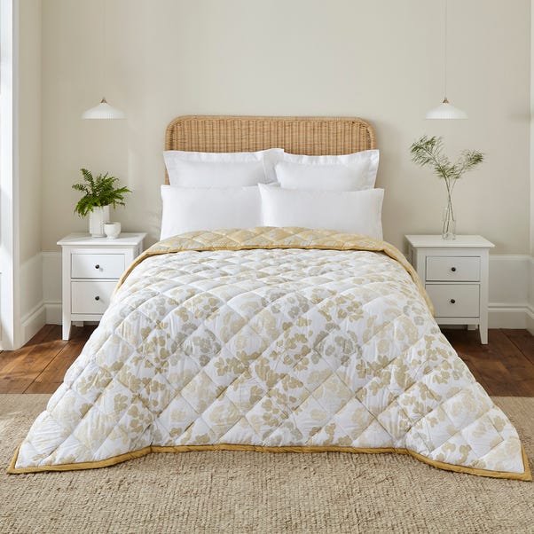 Dorma Daylesford Yellow 100% Cotton Bedspread image 1 of 3
