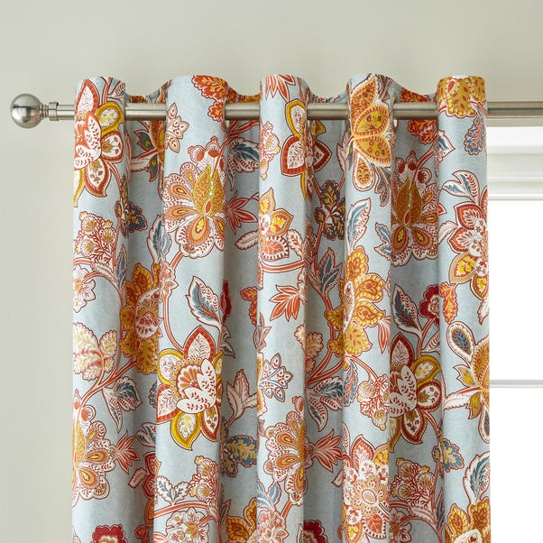 Dorma Samira 100 Cotton Eyelet Curtains Dunelm Dorma Samira 100 Cotton Eyelet, Orange Patterned Eyelet Curtains