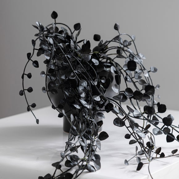 Artificial Trailing Black Plant in Footed Pot Dunelm