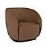 Arlo Distressed Faux Leather Accent Chair Tan (Brown)