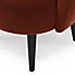 Ophelia Velour Accent Chair Orange Umber