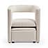 Tallie Ivory Boucle Storage Accent Chair Ivory