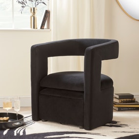 Tallie Velvet Storage Accent Chair