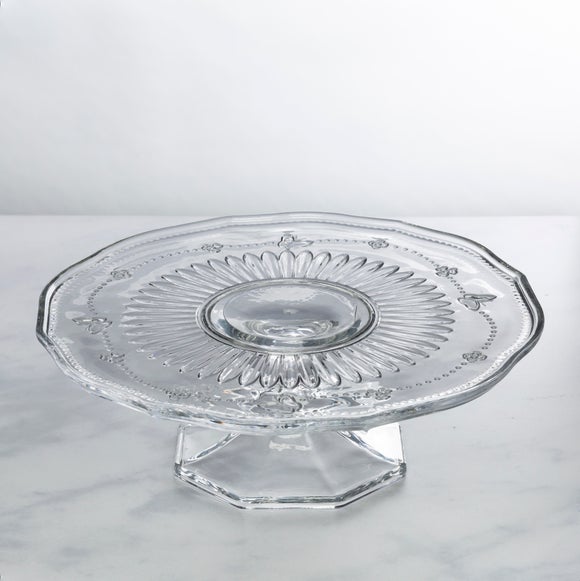 Amazon.com: Amici Home Rochester Footed Glass Cake Stand | Round Vintage  Style Cake Plate | Serving Platter for Cupcakes, Cookies, Birthday Cake |  Dessert Display Stand for Parties, Weddings, and Gift (Pink) :