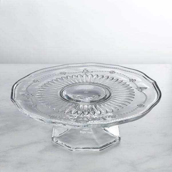 Vintage Pressed Glass Cake Stand image 1 of 4
