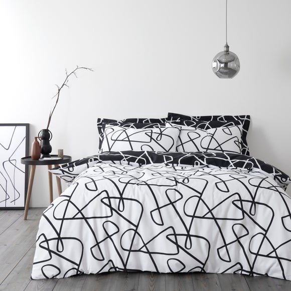 Mono Curves Duvet Cover And Pillowcase Set