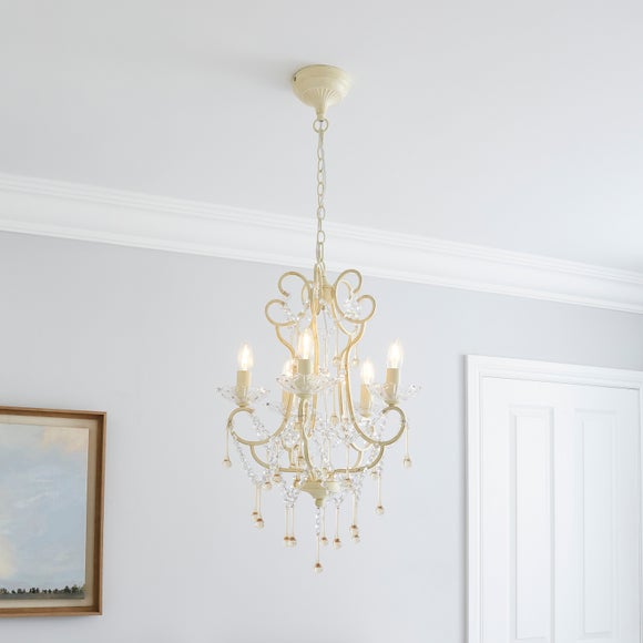 white chandelier dunelm