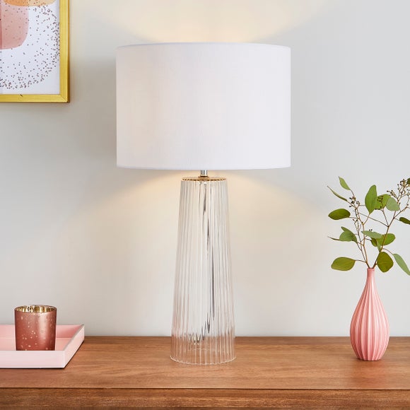 glass table lamp dunelm