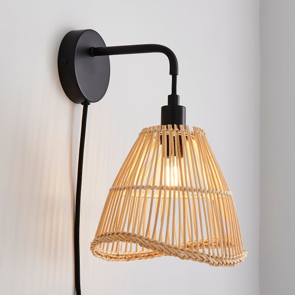 wall light rattan