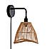 Elements Jaula Rattan Easy Fit Plug In Wall Light Natural