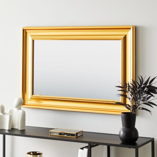 Midi Rectangle Wall Mirror Gold