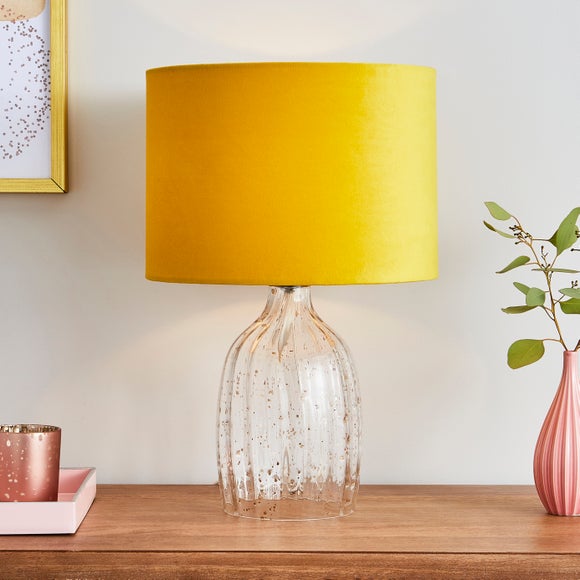 dunelm yellow table lamp