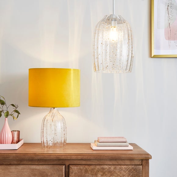 dunelm yellow table lamp