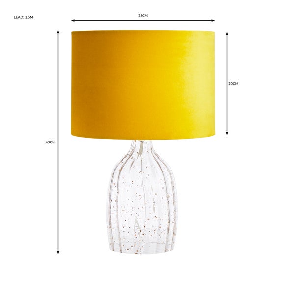 dunelm yellow table lamp