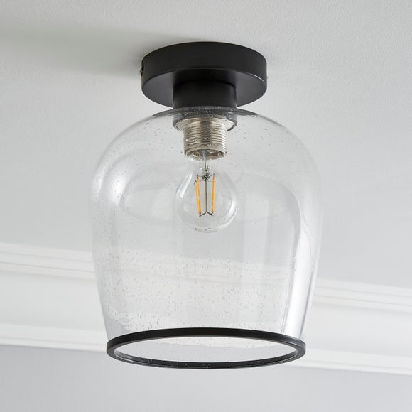 dunelm lenny glass pendant