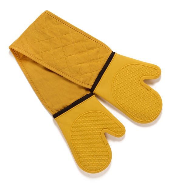 Ochre Silicone Double Oven Gloves image 1 of 1