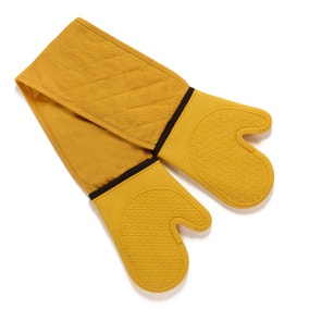 Ochre Silicone Double Oven Gloves