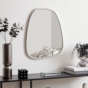 Pebble Wall Mirror, Silver 55x44cm