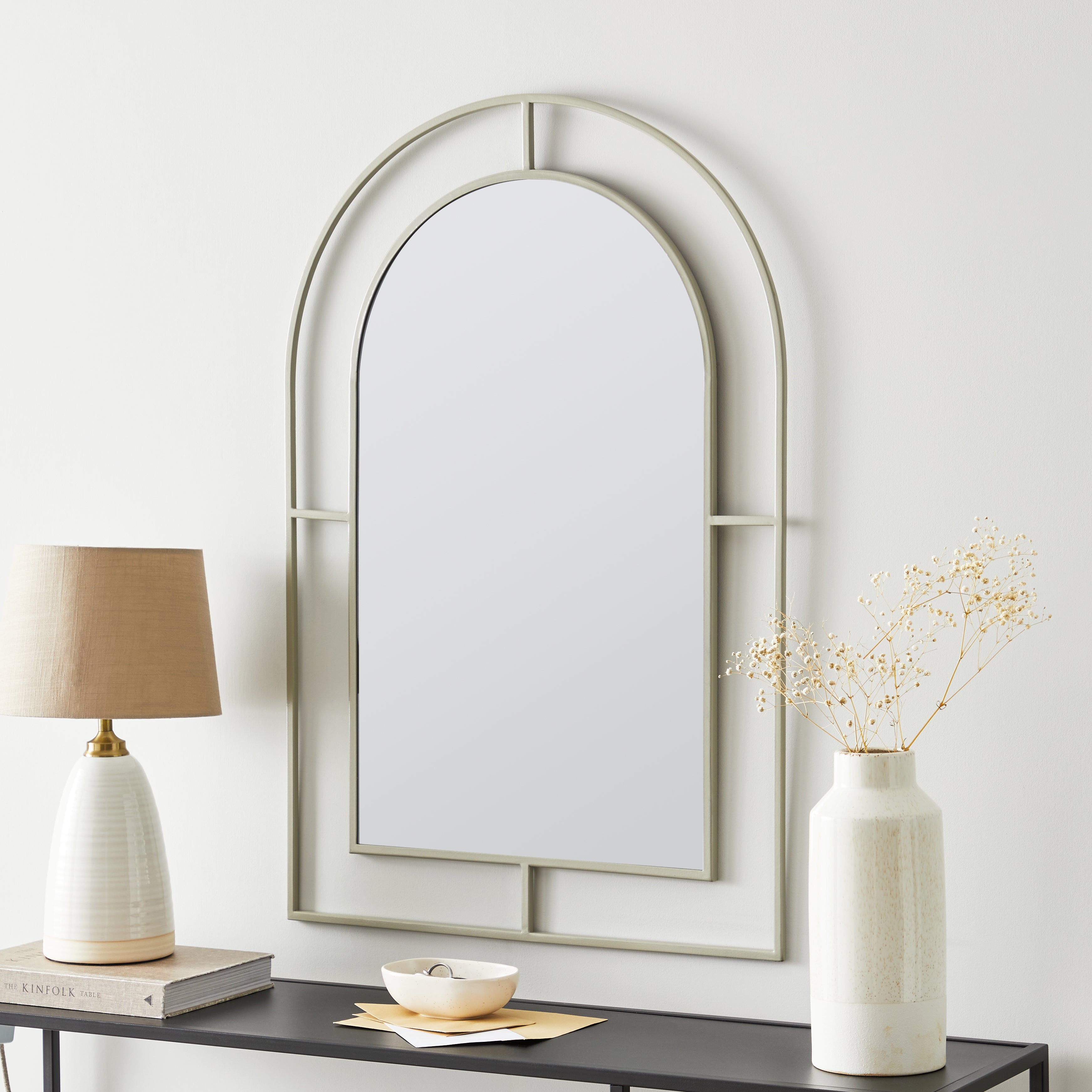 Click to view product details and reviews for Arch Window Wall Mirror Cream.
