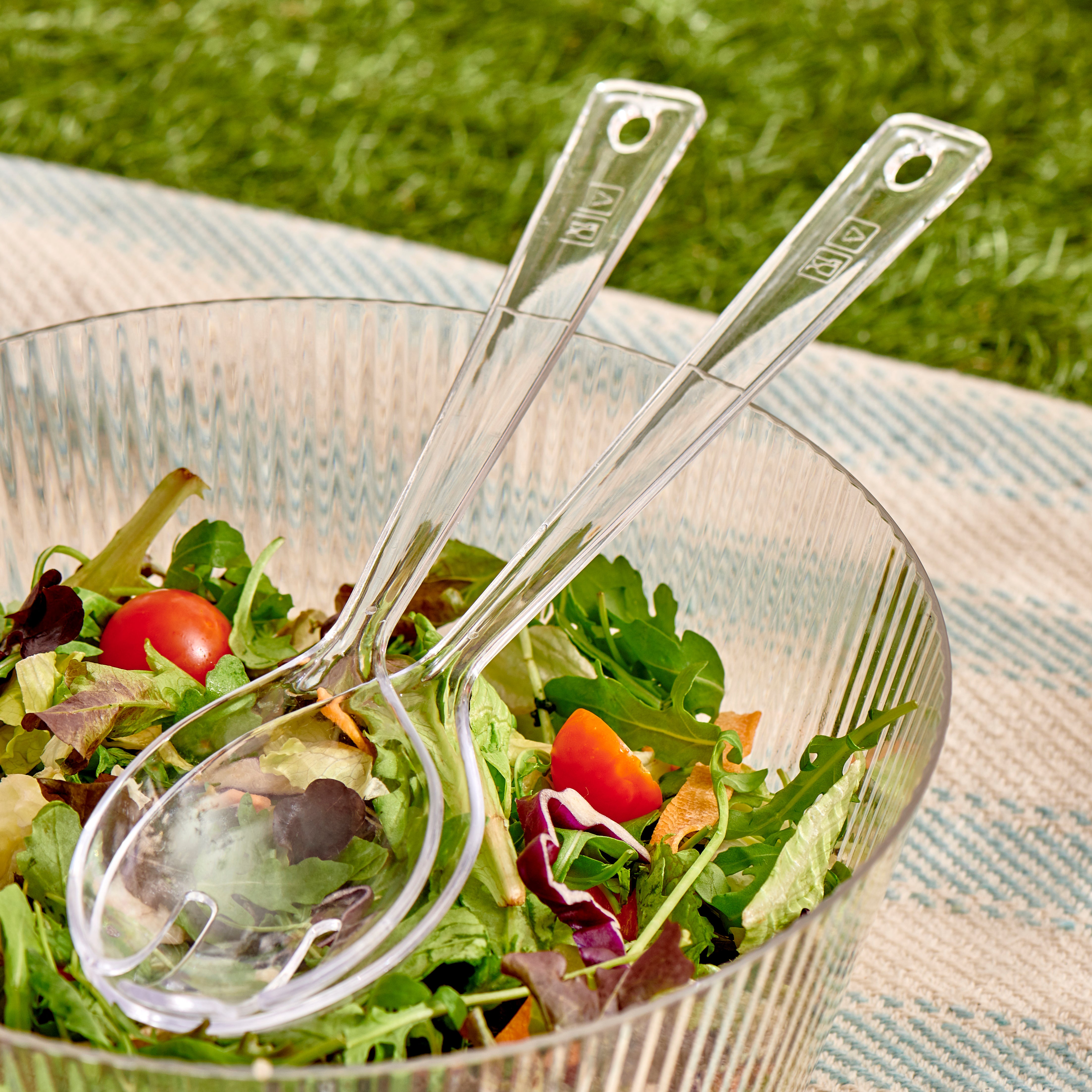 Image of Clear Salad Servers Clear