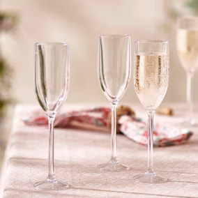 Set of 4 Clear Prosecco Glasses