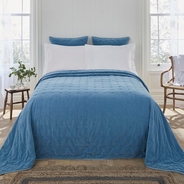 Dorma Adeena Blue Bedspread image 1 of 2