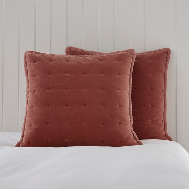 Dorma Adeena Terracotta Continental Pillowcase Terracotta