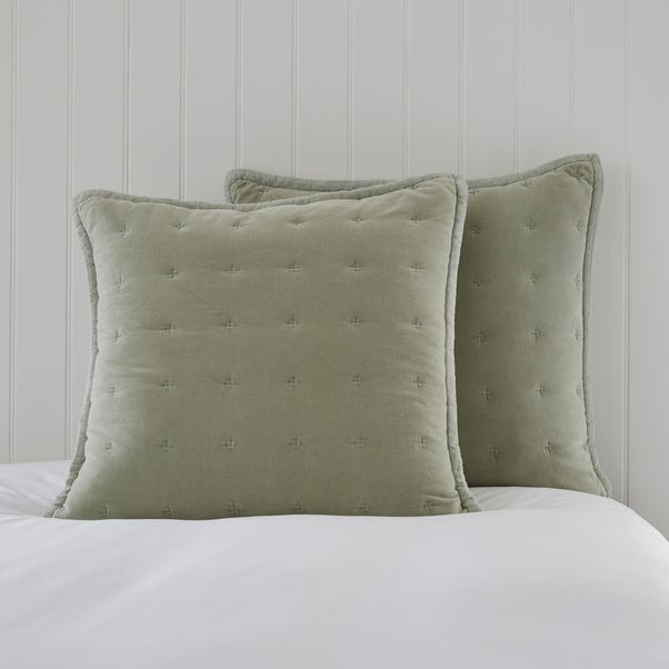 Dorma Adeena Green Continental Pillowcase image 1 of 2