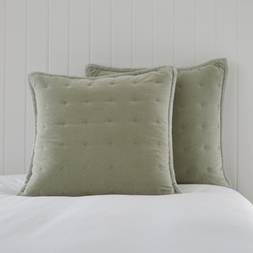 Dorma Adeena Green Continental Pillowcase