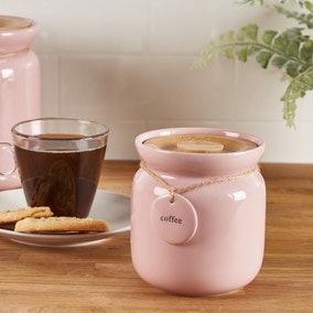 Blush Hang Tag Coffee Canister